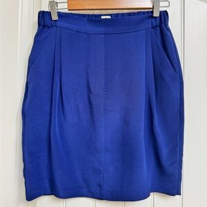 Wilfred Royal Blue Silk Skirt with Pockets. Size 4